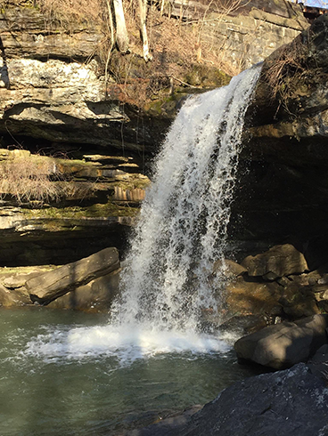 Buttermilk Falls Park in Beaver Falls, Pennsylvania